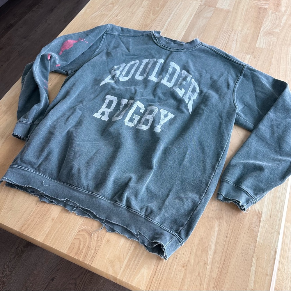 FirstPort Boulder Rugby Distressed Sweatshirt